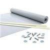 Giuri Tessuti - Fasce in PVC Pieno per Copertura ad Onda di Gazebo e Pergola - Telo ombreggiante ignifugo (Grigio, 50x250cm)