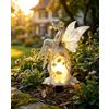 Generic Palo da Giardino Incantato con Fata, Acrilico 2D Piatto Impermeabile con Stampa di Lanterna Luminosa per Decorazione da Giardino, Ornamento Fantastico per Aiuola da Esterno e Piante in Vaso per