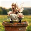 Generic Bionda fata seduta in acrilico da giardino, decorazione acrilica per interni ed esterni, idea regalo per ornamenti in vaso di fiori e abbellimento del paesaggio, adatto per cortili e prato