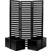 RBFGYIOP Set di 3 Pannelli per la Privacy con fioriera - divisorio in Metallo Indipendente, 4 aiuole Rialzate autodrenanti e Traliccio - per Patio, Balcone e Giardino