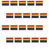 TAFACE 20 bandierine arcobaleno, bandiere di orgoglio, decorazioni per feste, mini bandierine arcobaleno portatili, bandiere gay per sfilate, feste, celebrazioni (14 x 21 cm)