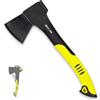 Xforst Ascia Accetta Spaccalegna Xforst 36 cm - Accetta da Campeggio, Bushcraft, Outdoor e Sopravvivenza - Testa in Acciaio al Carbonio, Manico in Fibra di Vetro Antiscivolo, Custodia Inclusa, 700 g - UX36