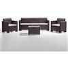 Bica 9068.3 Set Nebraska Salottino Da Giardino Con Divano, Marrone, 338x155x79 cm