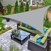 AXT SHADE Vela Ombreggiante Impermeabile Triangolare 2,5x2,5x2,5m Tenda a Vela Parasole e Protezione Raggi UV per Esterno Terrazza Giardino-Grigio Chiaro