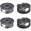 FRTmvg Confezione da 4 bobine di ricambio per Lidl Parkside per PRT 550 A1/A3, per PRTA 20-Li A1/B2/C3, per PRT 300 A1 | Filo in nylon da 1,6 mm con bobina in ABS | Prestazioni di taglio efficienti