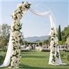 PEILU Arco da giardino in metallo verniciato a polvere, traliccio, 240 x 192 x 38 cm, resistente alle intemperie, arco per rose con basi a terra, piante rampicanti per esterni, aiuto per rose, verdure