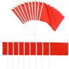 ping pong balls Confezione da 50 mini bandiere rosse da sventolare, per fai da te, piccole bandiere per arbitri, parate all'aperto, celebrazioni, celebrazioni, giardino, patio, decorazione, 14 x 21 cm