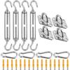 vsshe Kit di fissaggio per tenda da sole M6, Set di fissaggio per tenda da sole, Acciaio Inossidabile Kit Accessori di Montaggio per Giardino, Accessori di Fissaggios per Vela Parasole.