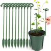 Generic 10 pali da giardino a forma di fiore in vaso, supporto per asta di fissaggio, accessori per piante da giardino (grande, 27 cm)