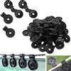 Generic Confezione da 50 clip in plastica nera per parasole, per serra, giardino, anti uccelli, rete agricola, resistente ai raggi UV, accessori in tessuto