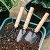 Generic Set di 3 attrezzi da giardino, pale in metallo per piantare fiori e ortaggi, giardinaggio domestico e progetti artistici