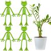 Generic 4 supporti per piante a forma di rana per supporto per steli per piante, graziose clip a forma di rana, per interni ed esterni e giardino