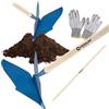 Crisalide® - Vomere Traccia Solchi In Metallo 25x26CM, COMPLETO DI MANICO In Legno 150CM, Indicato Per La Cura Dell'Orto E Del Giardino, Facile Da Utilizzare
