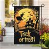 Generic Bandiera da giardino di Halloween per esterni, verticale su entrambi i lati, in iuta, benvenuto, giardino, piccola bandiera da cortile, decorazione per la casa, casa per le vacanze, fattoria