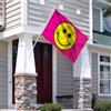 Generic Bandiera rosa Happy Face, 0,9 x 1,5 m, colori vivaci e a prova di scolorimento, intestazione in tela e doppia cucitura, bandiere in poliestere con occhielli in ottone, 9,6 x 1,5 m
