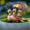 Generic Famiglia di lumache con ombrello, palo da giardino in acrilico, decorazione acrilica per interni ed esterni, idea regalo per ornamenti in vaso di fiori e abbellimento del paesaggio, adatto per cortili