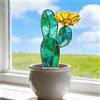 Generic Palo per piante in vaso a forma di cactus in acrilico, ornamento decorativo per vasi da fiori interni ed esterni, regalo ideale per abbellire il giardino e il prato (AB-014)
