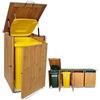 ORIGINAL LEGNO Acquista in Fabbrica Porta Bidone Rifiuti In Legno box copribidone per esterno MADE IN ITALY L74 x P86 x 116H