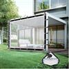 Generic Telone trasparente impermeabile personalizzabile 4 x 4 m con occhielli per pergola portico gazebo - tenda in plastica resistente per pioggia e agenti atmosferici