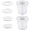 Generic Set di 2 anelli per foro per ombrellone da tavolo e 2 coperture, in silicone resistente, set di adattatori per tappi a cuneo per ombrelloni da 6-6,3 cm, per esterni, patio, giardino, spiaggia, tavoli
