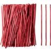 Generic 800 fascette a spirale riutilizzabili in plastica metallica da 15,2 cm, per feste, pane, caramelle, torte, colore rosso