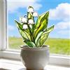 Generic Convallaria, supporto per piante in acrilico in vaso, ornamento decorativo per vasi da fiori interni/esterni, regalo ideale per la valorizzazione del giardino e del prato (AB-001)