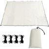 EVTSCAN Tenda da Sole per Esterni 2x3m Protezione UV Tela Impermeabile con Anelli in Acciaio e Corde per Giardino Patio Piscina Cortile (Bianco Latte)