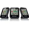 Bresser Set di 3 termometri igrometro Climate Monitor da appoggiare o a parete con indicatore di clima colorato - 7,2 x 1,6 x 8 cm, nero