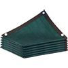 SSFMSF Rete Ombreggiante Protezione Solare 90%, Rotolo Telone Oscurante Antivento Con Occhielli, Rete Tessuta Per Giardino Terrazza Tenda Da Campeggio. (Verde Scuro 12-Pin / 3m * 5m / 9.8ft * 16.4ft)