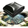 Kilvanx Telo per laghetto in PVC,nero HDPE fogli per laghetti a carico pesante | Atossico,Flessibile,Resistente al Gelo e Stabilizzato UV,Pieghevole e resistente agli strappi per Piscina Giardino Laghetti