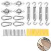 SuperTOOL - Kit di fissaggio per tenda da sole, per triangolo e quadrato, in acciaio inox 304, kit di accessori per fissaggio a vela (8 mm)