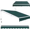 GYMAX Tenda da Sole per Balcone, Tende da Sole a Bracci Estensibili con Tettuccio Impermeabile e Protezione Solare, Tenda da Sole per Esterno Avvolgibile (Verde, 245 x 200 cm)