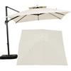 BLGVGKLPNT Square Patio Umbrella Canopy Replacement for Hanging Offset Cantilever Outdoor Umbrella 8 Ribs 3x3M-2.5x2.5m Backyard Garden Beach Yard Table Cover(Canopy ONLY) (off white,3×3M(9.8ft×9.8ft))