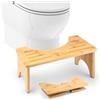 talifoca Scalino Wc in Bambù Pieghevole Ergonomico - Pedana Antistipsi per Posizione Squat - Portatile, Antiscivolo per Bagno - Eliminazione Confortevole per Adulti