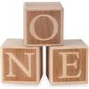 RunFar shop Cubo di legno ONE da 3,5 cm, regalo per la prima nascita, cubo con lettere, mattoncini da costruzione, oggetti di scena, fotografia di compleanno, oggetti di scena per neonati, sessioni