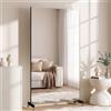 brisafe Specchio Palestra 110x200cm, Infrangibile con Base a Ruote, Nero | Nano-specchio super leggero e moderno; per Yoga, terapia e spogliatoio; base a ruote mobile, infrangibile e sicuro