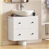 YITAHOME Armadietto da bagno sotto il lavandino, da parete sotto il lavandino, contenitore per bagno con 2 cassetti, armadietto per carta igienica, mobile da toeletta, 60 x 30 x 50 cm, per bagno