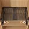 DSXH Mensola espandibile in metallo da cucina, organizer per armadio, armadio, regolabile, divisorio fai da te, resistente, organizer per armadi (Nero, Medium)