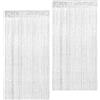 NISYQHA 2 Pezzi Tende Frangia a Fili, Tenda a Fili per Porta, 100x200cm per Interno e Esterno Tende, Porta e Finestre Balcone Divisorio di Stanze, Antimosche, Caffetteria Ristorante, Glitterata, Bianco