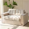 MAXYOYO Divano Letto, Divano 2 Posti Convertibile con 2 Cuscini, 2 in 1 Sofa Comodo in Velluto a Coste, Spazio Letto Pieghevole 113x190CM, Schiuma Spessa 15cm
