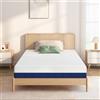 AuraCraft Materasso 90x200, altezza 16 cm, materasso in schiuma fredda con memory foam al gel, durezza H3 e H4, ergonomico, traspirante, arrotolato, con rivestimento sfoderabile