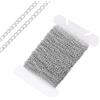 GZRXIOUS Catena A Maglia da 10 m, 2 mm, Acciaio Inossidabile Argento, Corazzate | Catena di Gioielli da Tagliare, Catena A Maglie in Acciaio Inossidabile,Per Collane,Bracciali,Creazione di Gioielli Fai Da Te