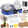 Innofans Tornio per Ceramica Elettrico Blu - Macchina Completa con Argilla | Kit Ceramica Fai da Te con Tornio 0-200 Giri/min Silenzioso, Accessori Professionali e Argilla 1kg, Regalo per Adulti