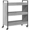 vidaXL Carrello da Cucina Grigio Sonoma 70x30x82 cm Legno Multistrato