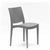 Grandsoleil S6225GP Green Boheme Trieste Greenpol-Sedia impilabile, 51 x 49 x 80 cm, Colore Perla, Polimerico Verde, Grigio Perlato