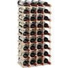 GYMAX Portabottiglie di Vino per 36 Bottiglie, Cantinetta Vino Scaffale in Legno di Pino, per Bar, Cucina, Cantina, Sala da Pranzo, 85 x 44 x 24 cm