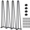 Catalpa Blume - Set di 4 gambe da tavolo in 72 cm con 3 aste ciascuna, in acciaio