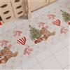 PETTI Artigiani Italiani - Tappeto Natalizio Cucina Antiscivolo Lavabile in Lavatrice, Passatoia Natalizia, Decorazione Natale Cucina 52x140 cm Orsetto, Made in italy