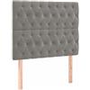 GHVBNMF Testiera imbottita in velluto, grigio chiaro, 90 x 7 x 118/128 cm | Schienale regolabile in altezza in morbido velluto per un comfort ottimale in camera da letto. Le gambe in legno stabili