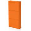 ZStyle Scarpiera Salvaspazio in Metallo Slim 3 Cassetti Antiribaltamento (Arancione)